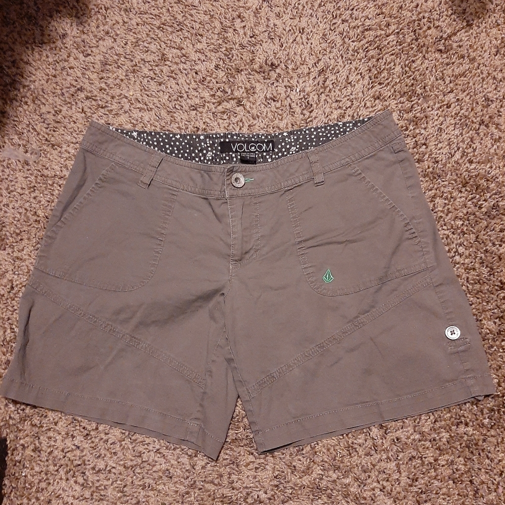 Taupe/Grey Volcom Khaki Style Shorts